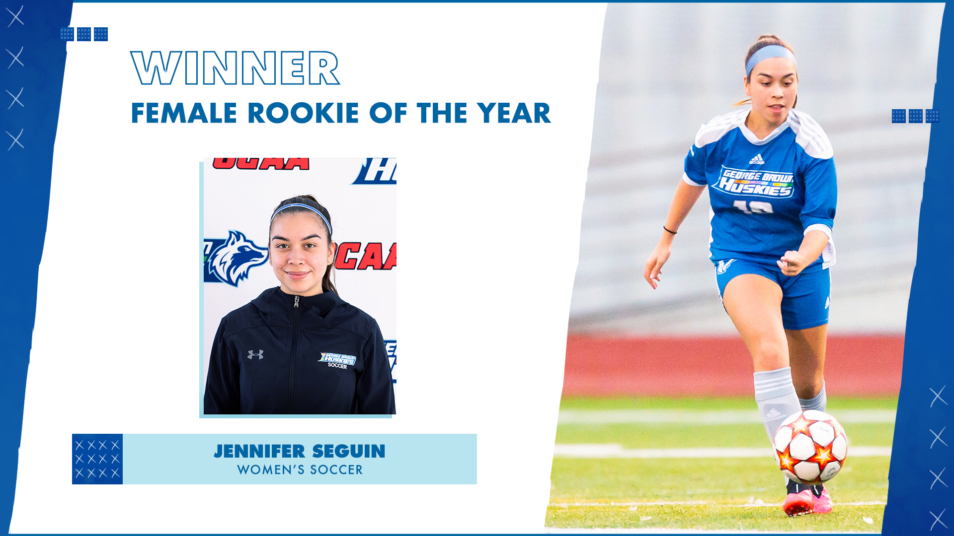winnerfemale rookie of the yearwomens soccer Jennifer Seguin